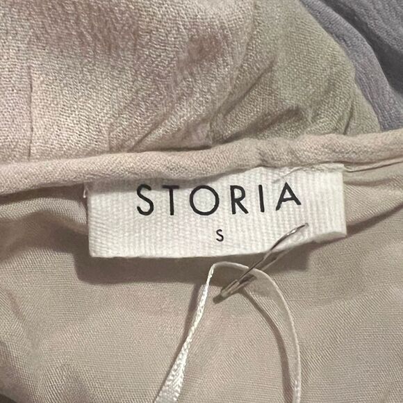 Storia Womens Muted Multicolor Striped Mini Dress Rayon Small NWT - Picture 5 of 7